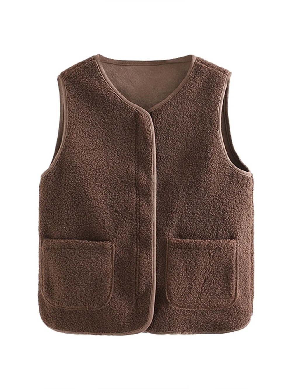 Women’s Brown Fleece Vest